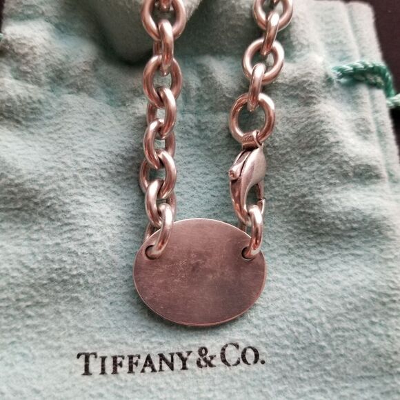 Tiffany & Co. Oval Tag Chain Necklace - Picture 7 of 9
